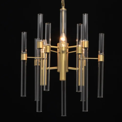 Люстра подвесная Альгеро 285010703 MW-Light прозрачная на 3 лампы, основание бронзовое в стиле классический  фото 3
